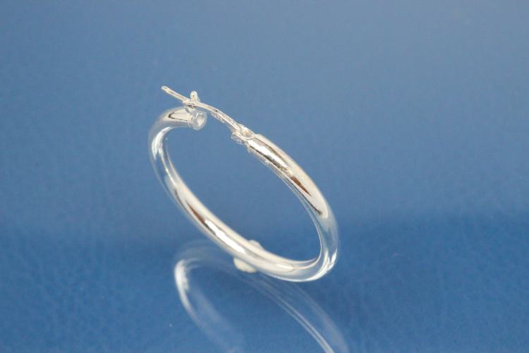 Hoops 925/- Silver rodium plated approx size AØ40mm, IØ36mm, Tube round RD AØ2mm.