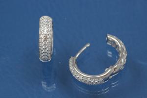 Hoops 925/- Silver rhodium plated approx size AØ17,0mm, IØ11mm, MS3,0mm, wide 5,0mm