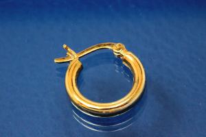 Hoops 925/- Silver gold plated approx size AØ15mm, IØ11mm, Tube round RD AØ3mm.