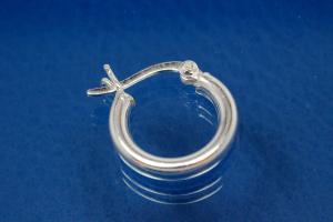 Hoops 925/- Silver rodium plated approx size AØ20mm, IØ14mm, Tube round RD AØ3mm.