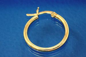 Hoops 925/- Silver gold plated approx size AØ15mm, IØ11mm, Tube round RD AØ2mm.