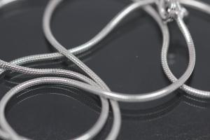 Schlangenkette 925/- Silber mit Karabiner, ca Maße Ø 1,00mm